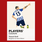 Pascal Groß Brighton & Hove Albion red Icon Frame artwork detail