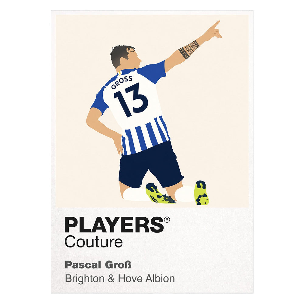 Pascal Groß Brighton & Hove Albion white Icon Frame artwork detail
