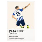 Pascal Groß Brighton & Hove Albion white Icon Frame artwork detail