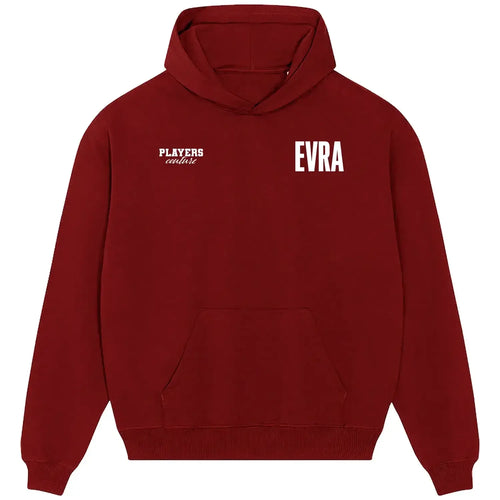 Patrice Evra hoodie – red men's hoodie featuring the Patrice Evra Players Couture logo