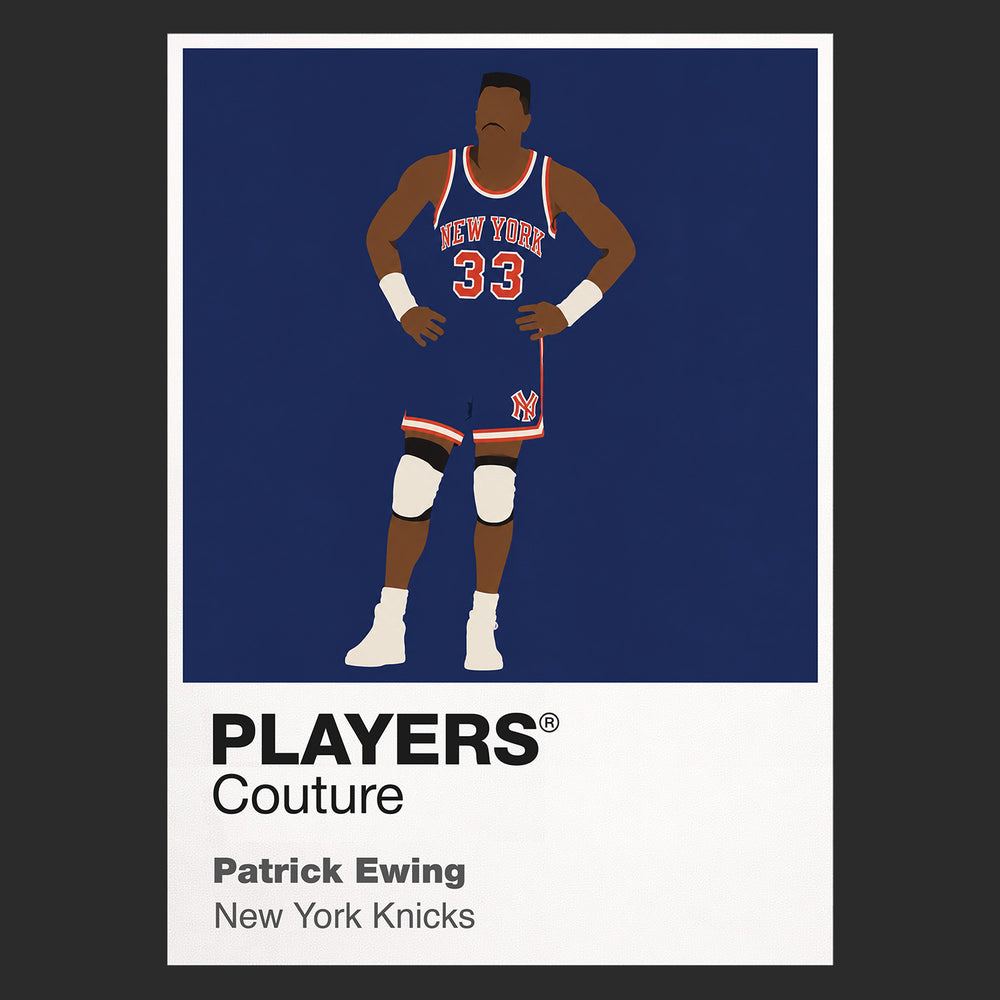 Patrick Ewing Knicks Basketball Icon Frame Men's Hoodie