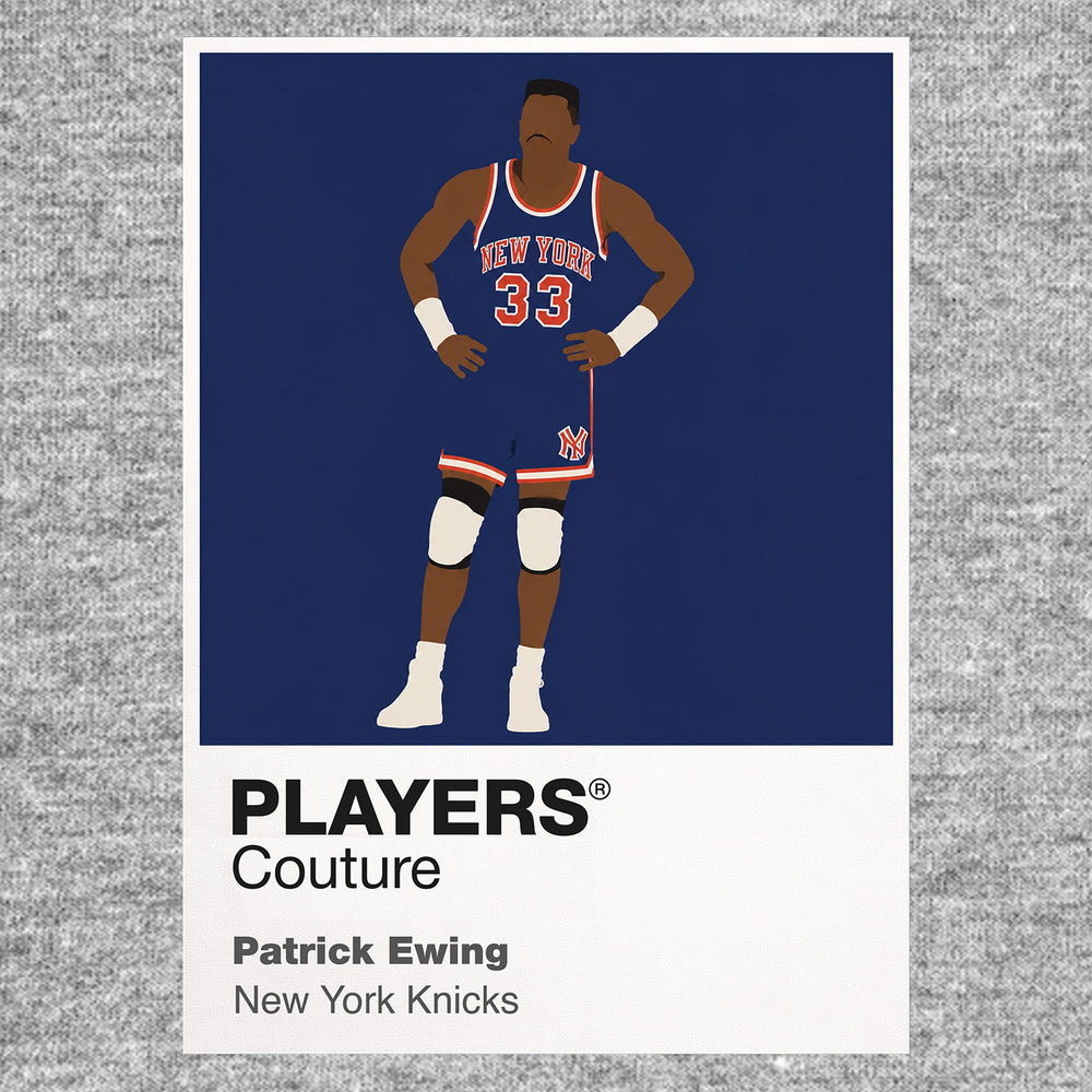 Patrick Ewing Knicks Basketball Icon Frame Men's Hoodie