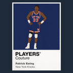 Patrick Ewing Knicks Basketball Icon Frame Men's Hoodie