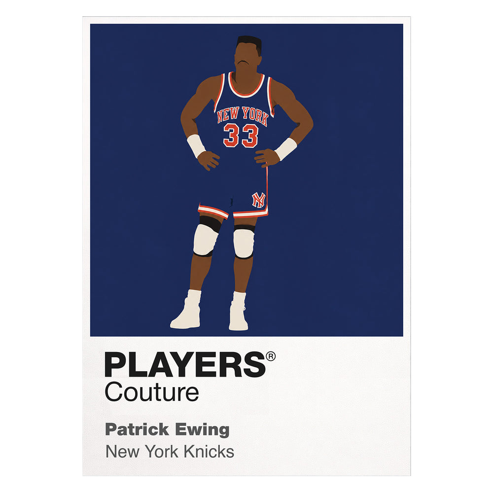 Patrick Ewing Knicks Basketball Icon Frame Men's Hoodie