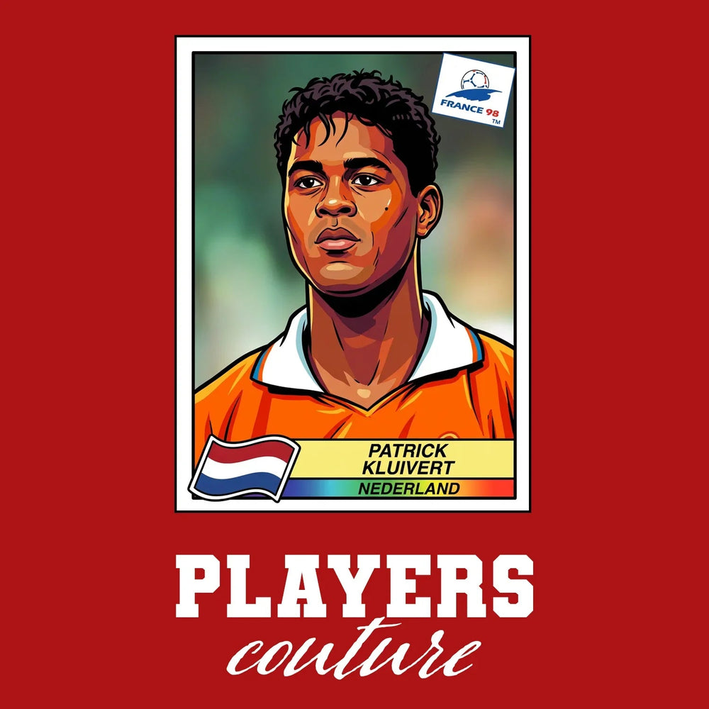 Patrick Kluivert World Cup Sticker Kids Hoodie – patrick kluivert red Players Couture design