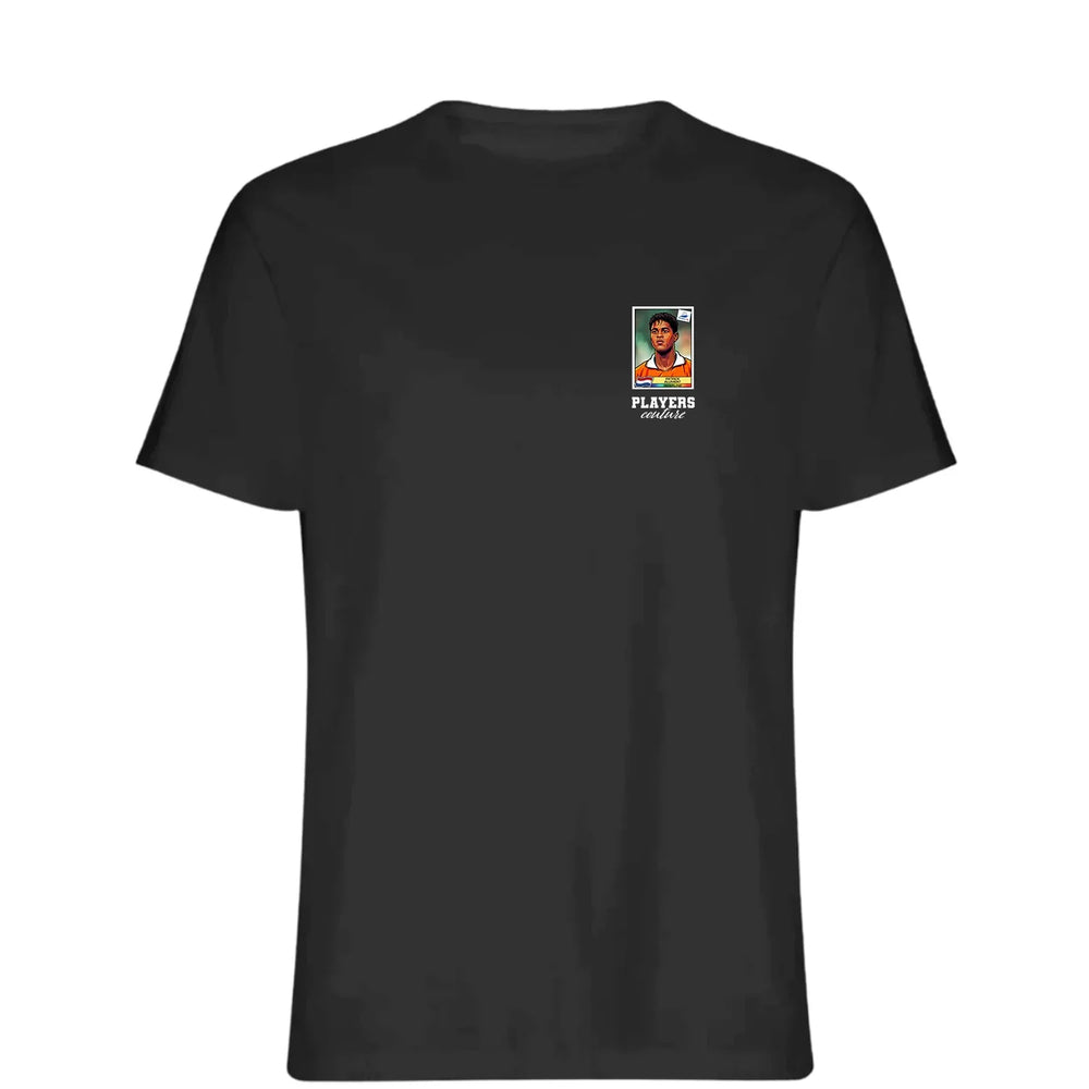 Patrick Kluivert World Cup t-shirt – black men's t-shirt featuring the Patrick Kluivert World Cup Players Couture logo