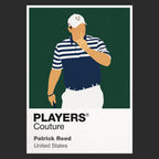 Patrick Reed Golf Icon Frame Men's Polo Shirt in Black - Players Couture Fan Clothing