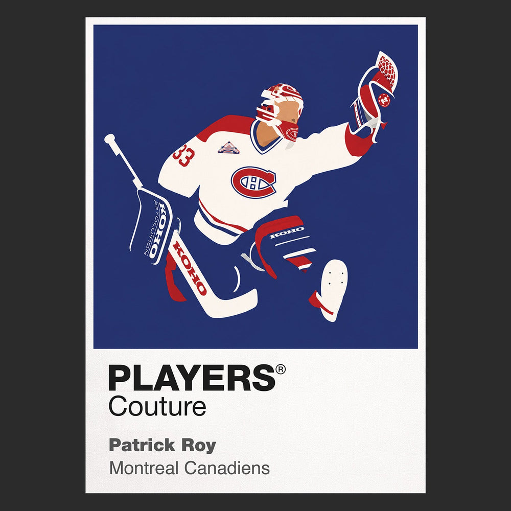 Patrick Roy Canadiens Ice Hockey Icon Frame Men's T-Shirt – image 9