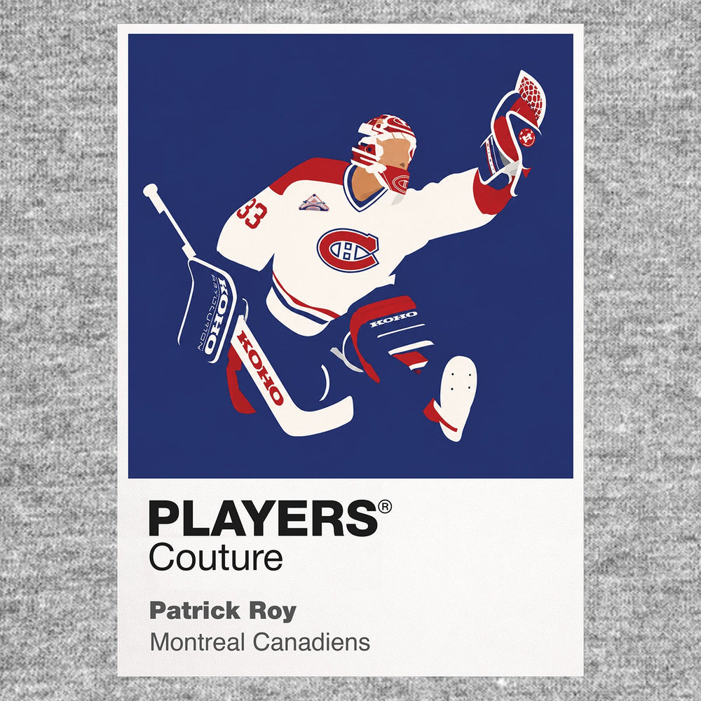 Patrick Roy Canadiens Ice Hockey Icon Frame Men's T-Shirt – image 7