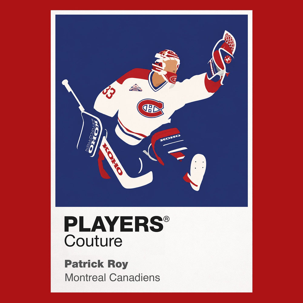 Patrick Roy Canadiens Ice Hockey Icon Frame Men's T-Shirt – image 10