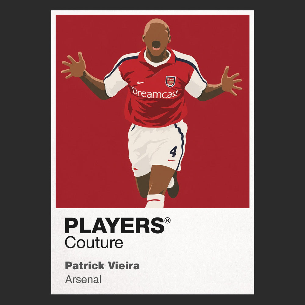 Patrick Vieira Arsenal black Icon Frame artwork detail