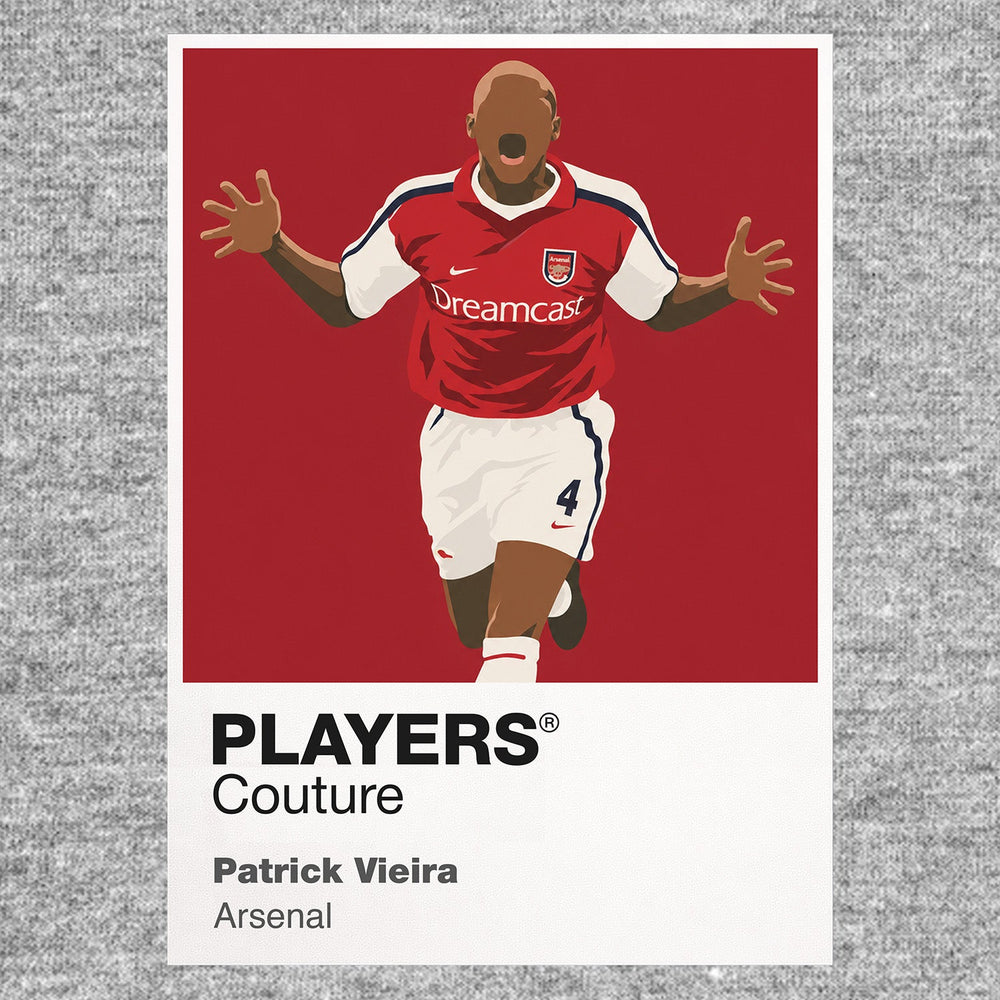 Patrick Vieira Arsenal grey Icon Frame artwork detail