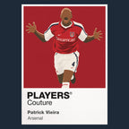 Patrick Vieira Arsenal navy Icon Frame artwork detail