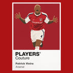 Patrick Vieira Arsenal red Icon Frame artwork detail