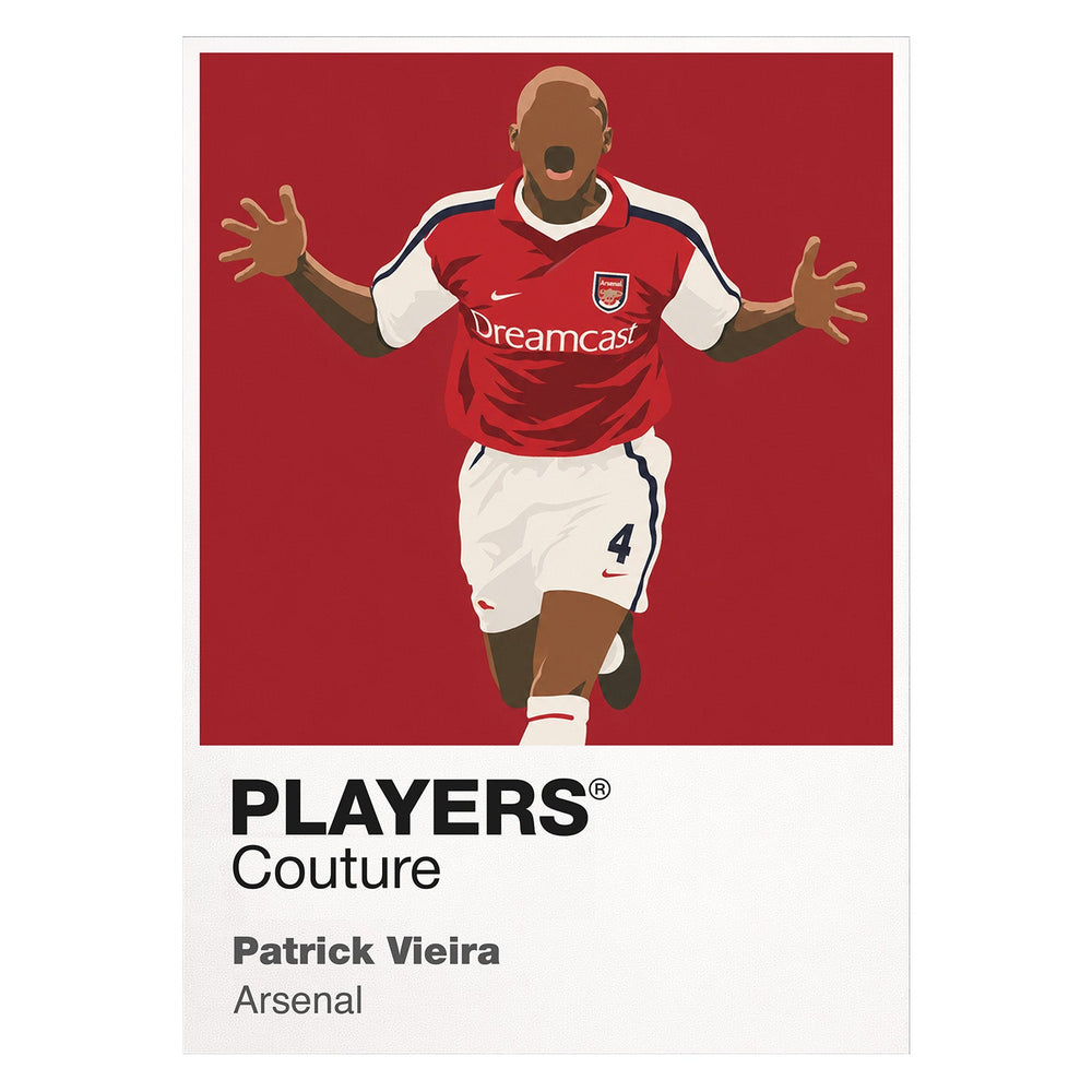 Patrick Vieira Arsenal white Icon Frame artwork detail