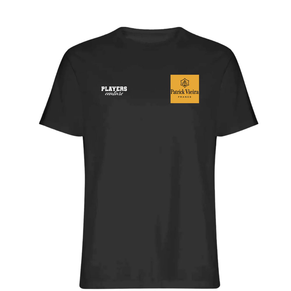 Patrick Vieira Logo Players Couture Mens T-Shirt Black