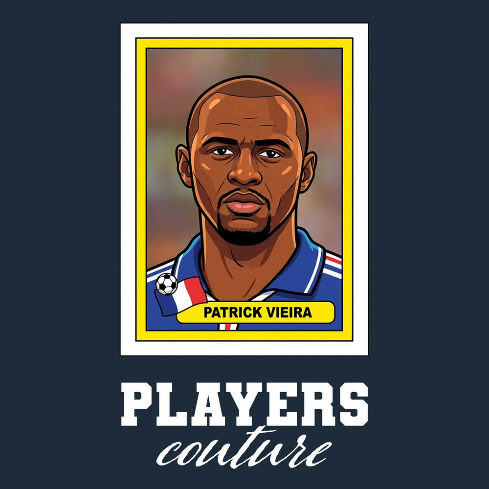 Patrick Vieira World Cup Sticker Kids T-Shirt – patrick vieira navy Players Couture design