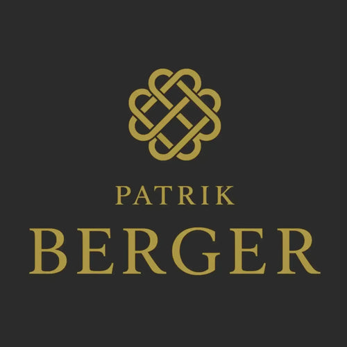 Patrik Berger Logo Men's T-Shirt – black close-up detail shot of the Patrik Berger Players Couture logo design