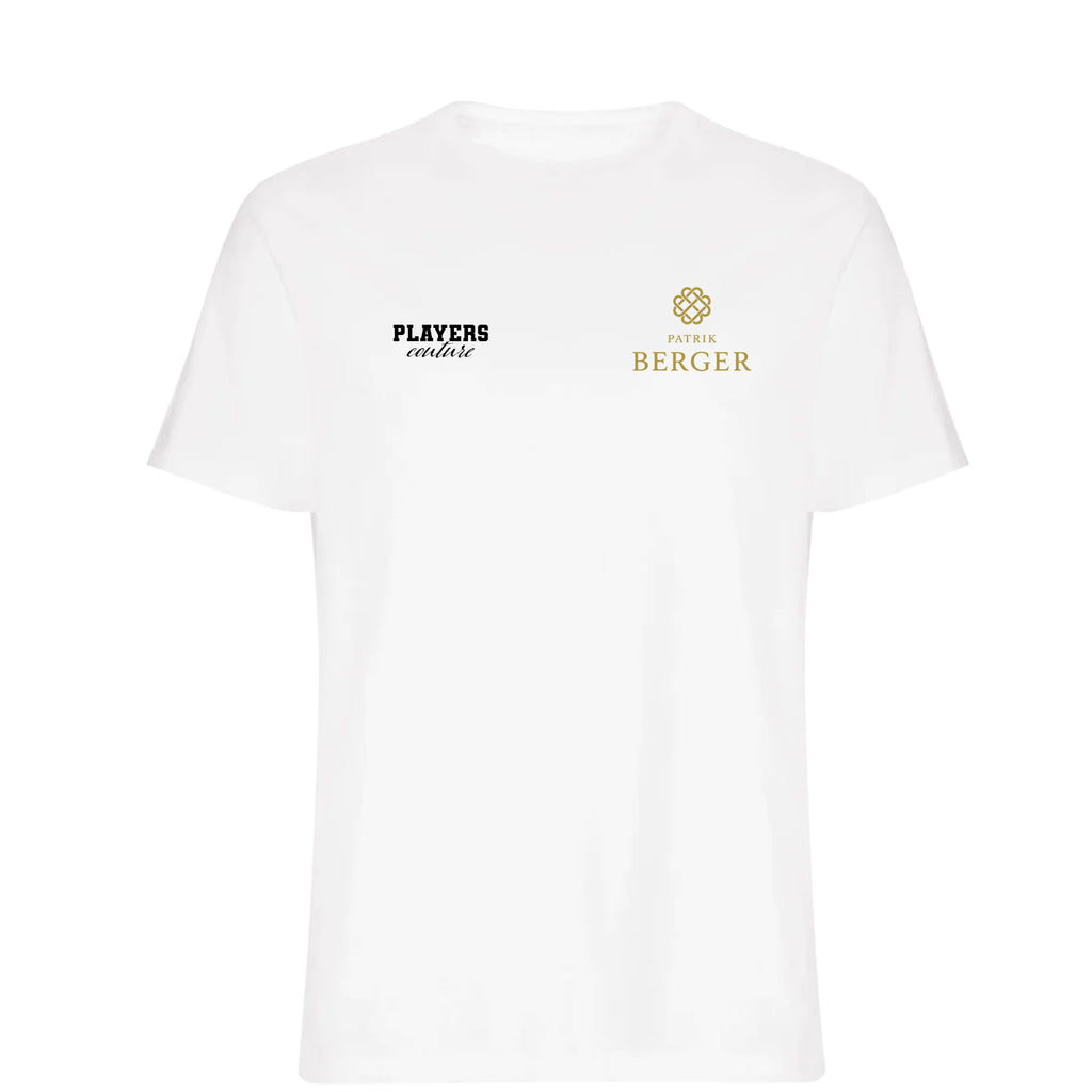 Patrik Berger Logo Players Couture Mens T-Shirt White
