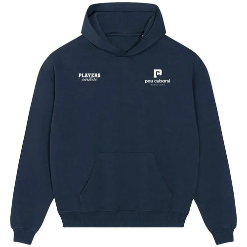 Pau Cubarsi hoodie – navy men's hoodie featuring the Pau Cubarsi Players Couture logo