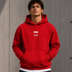 Pau name-print hoodie - red