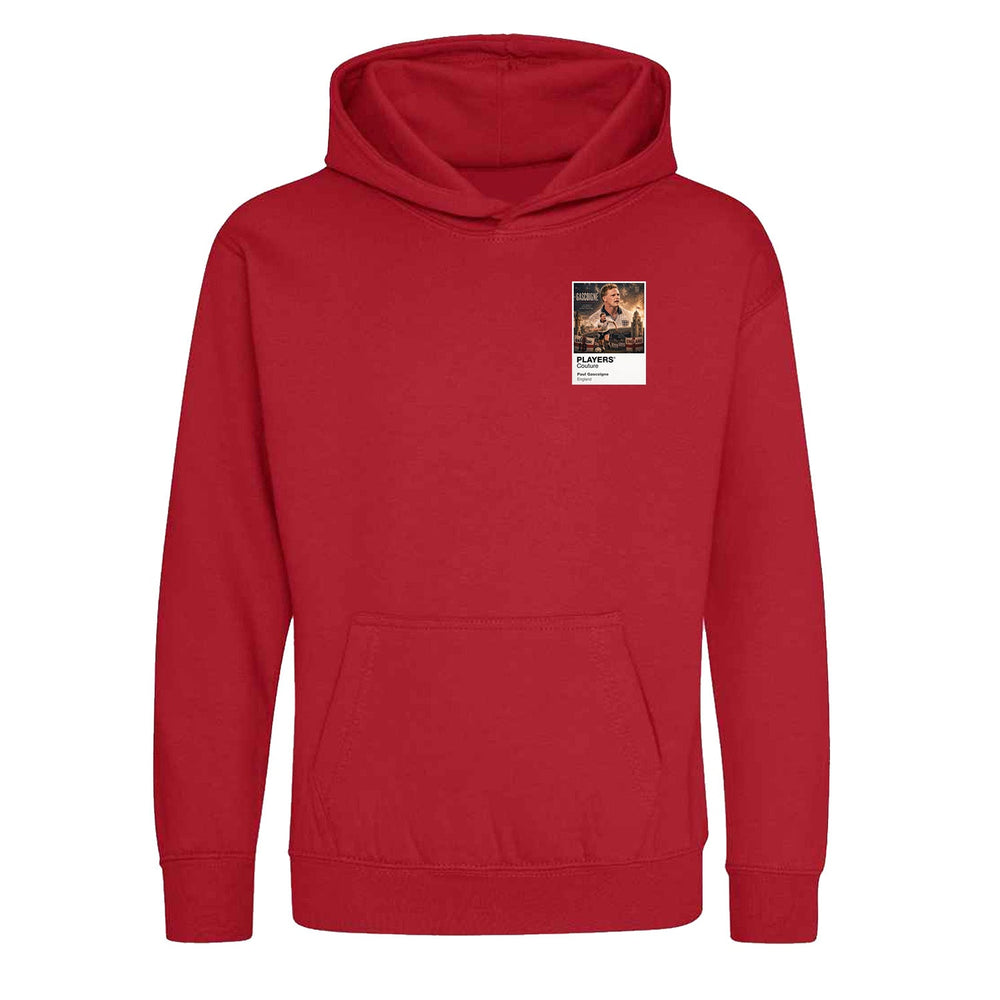 Paul Gascoigne England Atlas Frame White kids hoodie by Players Couture