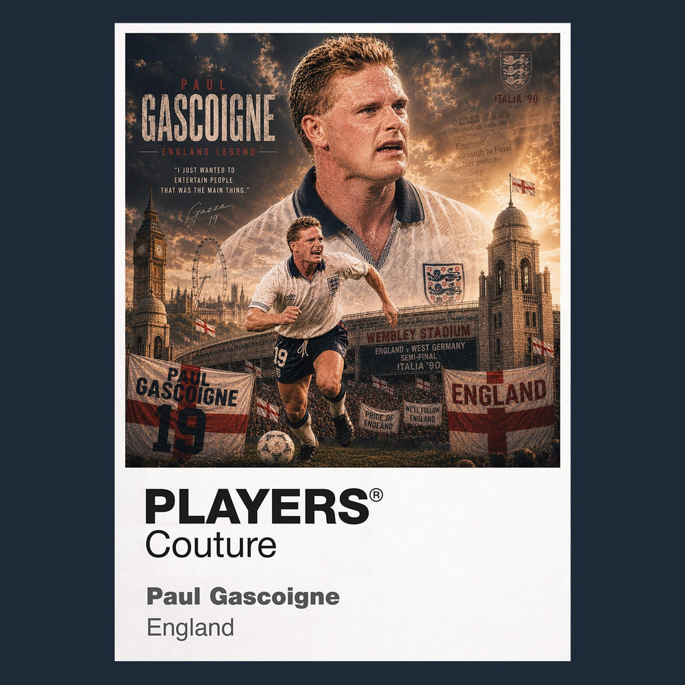 Paul Gascoigne England Atlas Frame artwork by Players Couture