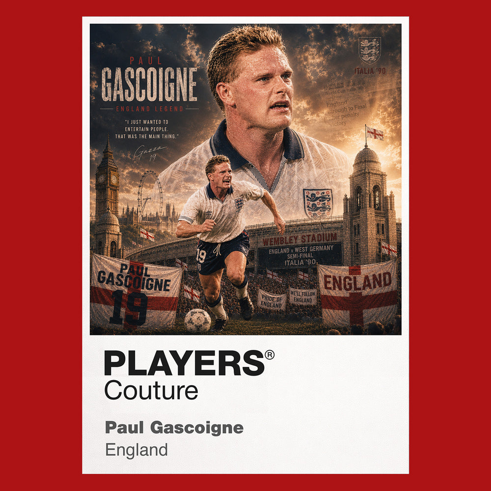 Paul Gascoigne England Atlas Frame artwork by Players Couture