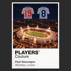 Paul Gascoigne England Icons in Lights Frame artwork in black