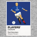Paul Gascoigne Rangers grey Icon Frame artwork detail