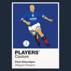 Paul Gascoigne Rangers navy Icon Frame artwork detail