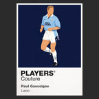 Paul Gascoigne Lazio black Icon Frame artwork detail
