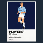 Paul Gascoigne Lazio navy Icon Frame artwork detail