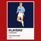 Paul Gascoigne Lazio red Icon Frame artwork detail
