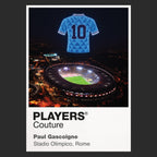 Paul Gascoigne Lazio number 10 Icons in Lights Frame artwork in black