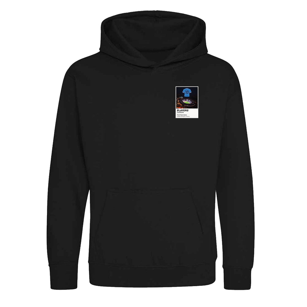 Paul Gascoigne Lazio Icons in Lights Frame Kids Hoodie in Black
