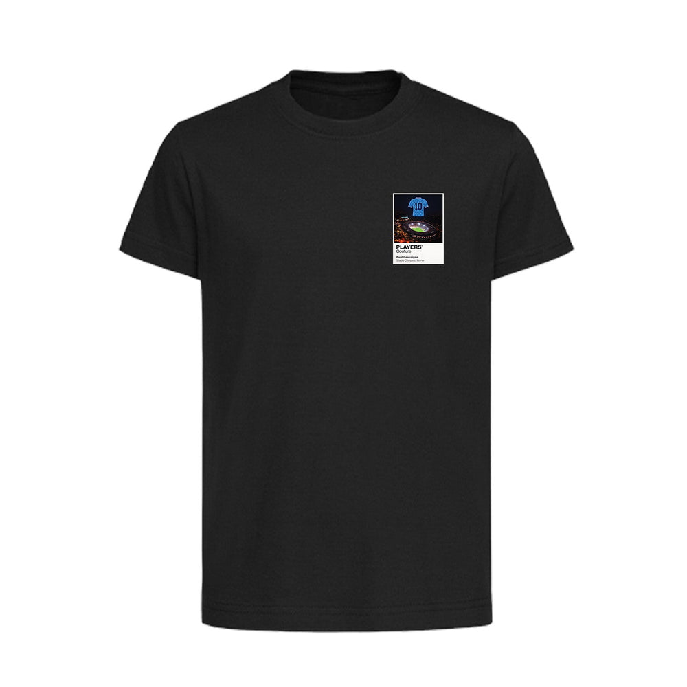 Paul Gascoigne Lazio Icons in Lights Frame Kids T-Shirt in Black