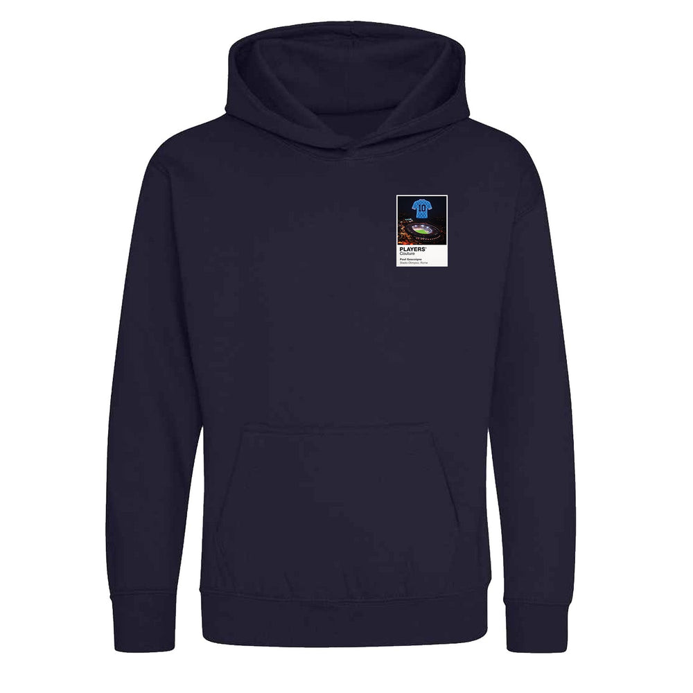 Paul Gascoigne Lazio Icons in Lights Frame Kids Hoodie in Navy