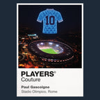 Paul Gascoigne Lazio number 10 Icons in Lights Frame artwork in navy