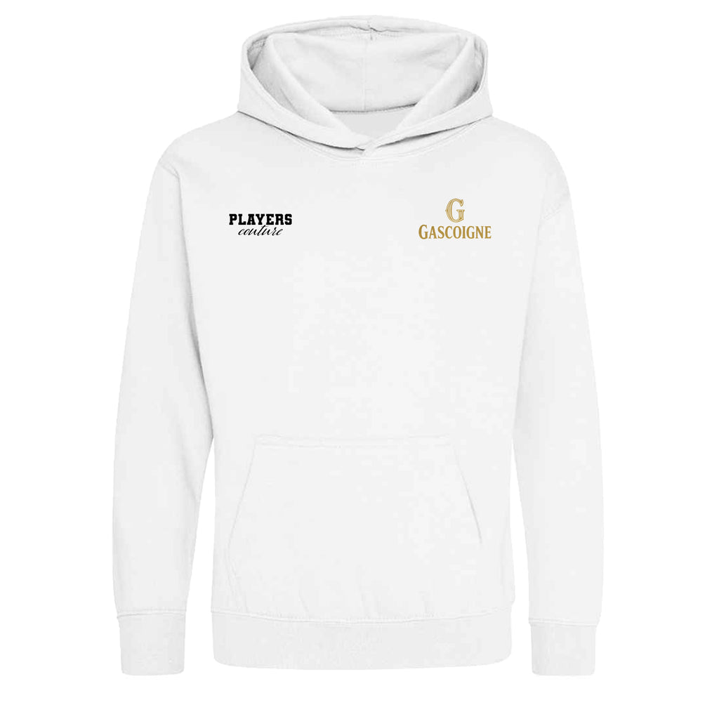 Paul Gascoigne Logo Players Couture Kids Hoodie White