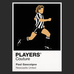 Paul Gascoigne Newcastle United Icon Frame Men's Hoodie — Black Artwork