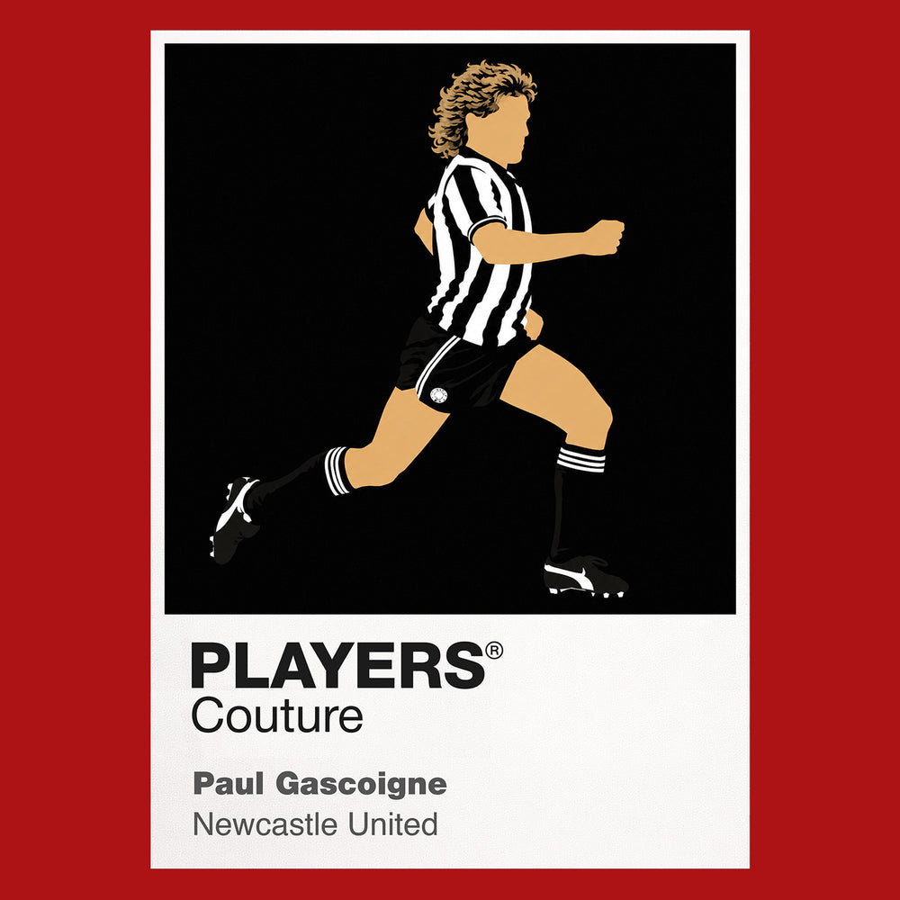 Paul Gascoigne Newcastle United Icon Frame — Red