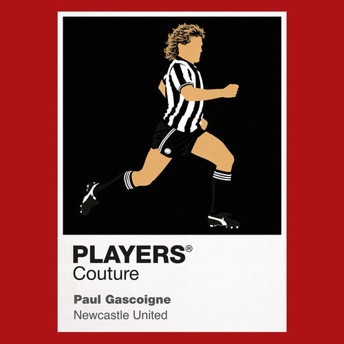 Paul Gascoigne Newcastle United Icon Frame Men's Hoodie — Red Artwork