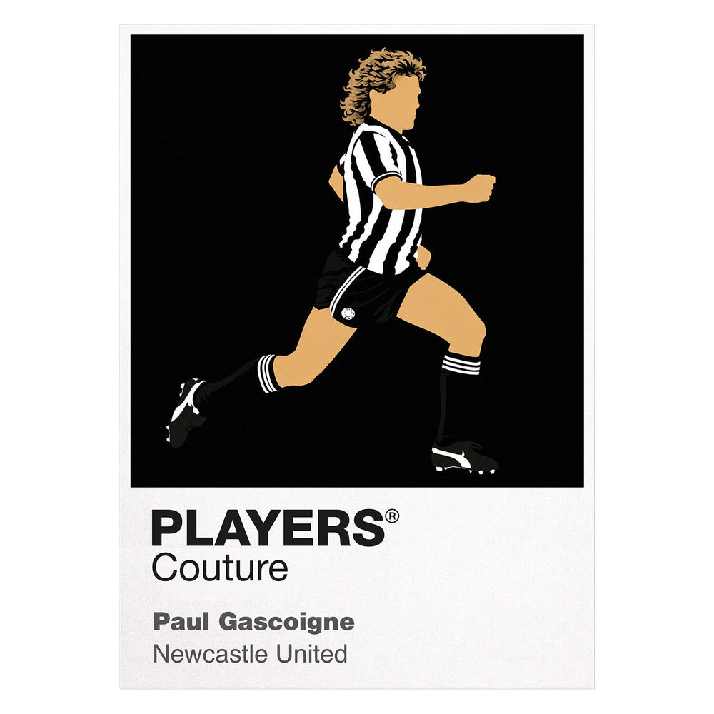 Paul Gascoigne Newcastle United Icon Frame — White