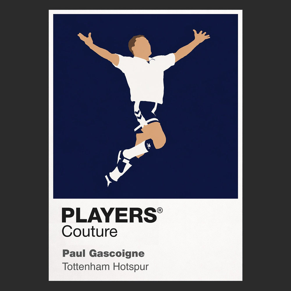 Paul Gascoigne Tottenham Hotspur Icon Frame Men's Hoodie — Black Artwork