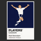 Paul Gascoigne Tottenham Hotspur Icon Frame Men's Hoodie — Black Artwork