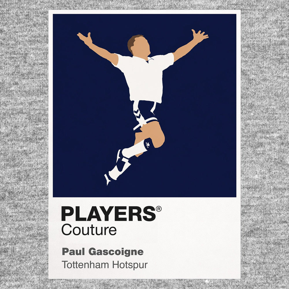 Paul Gascoigne Tottenham Hotspur Icon Frame Men's Hoodie — Gray Artwork