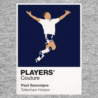 Paul Gascoigne Tottenham Hotspur Icon Frame Men's Hoodie — Gray Artwork