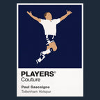Paul Gascoigne Tottenham Hotspur Icon Frame Men's Hoodie — Navy Artwork