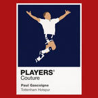 Paul Gascoigne Tottenham Hotspur Icon Frame Men's Hoodie — Red Artwork